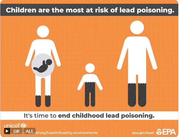 Graphic for childhood lead poisoning