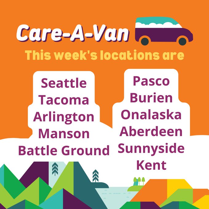 Care-a-van logo showing locations