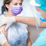 Patient receiving vaccination