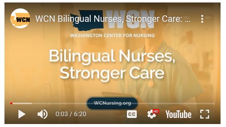 screenshot of video, "Bilingual Nurses, Stronger Care"