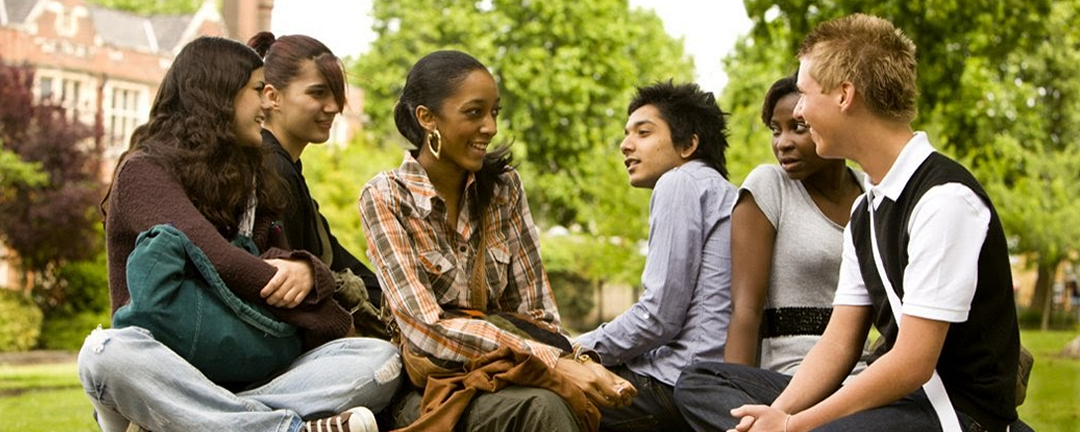 Group of teenagers smiling